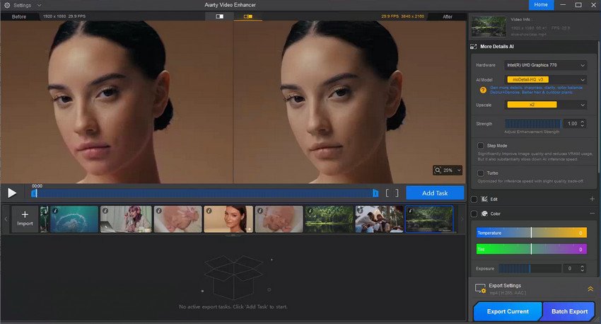 Edición de video con inteligencia artificial mejorando material crudo
