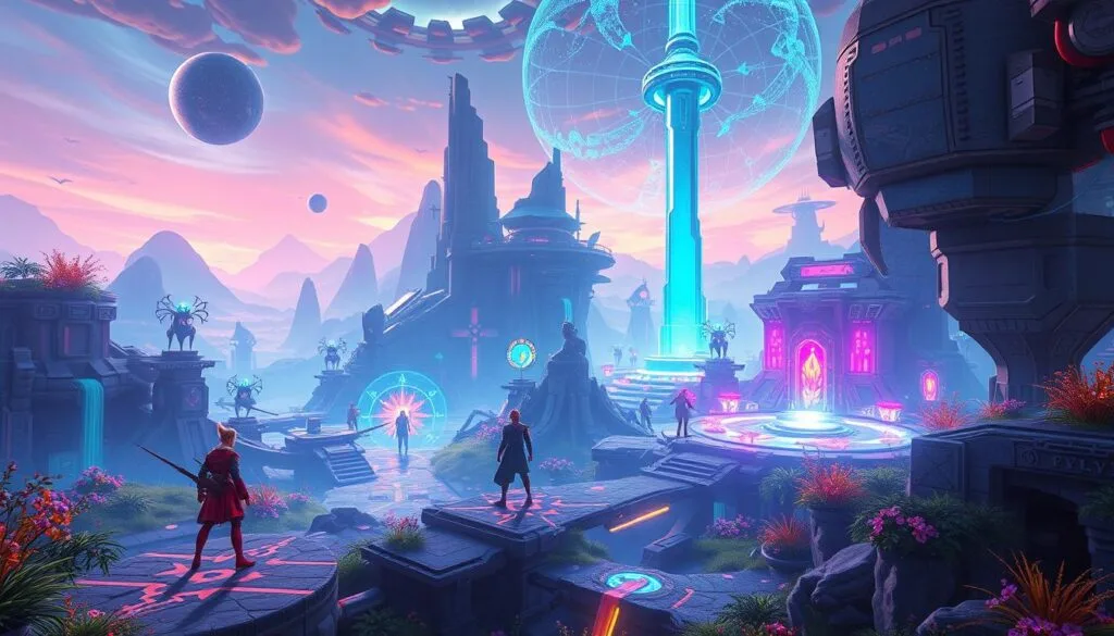 Escena generada con inteligencia artificial con efectos visuales avanzados