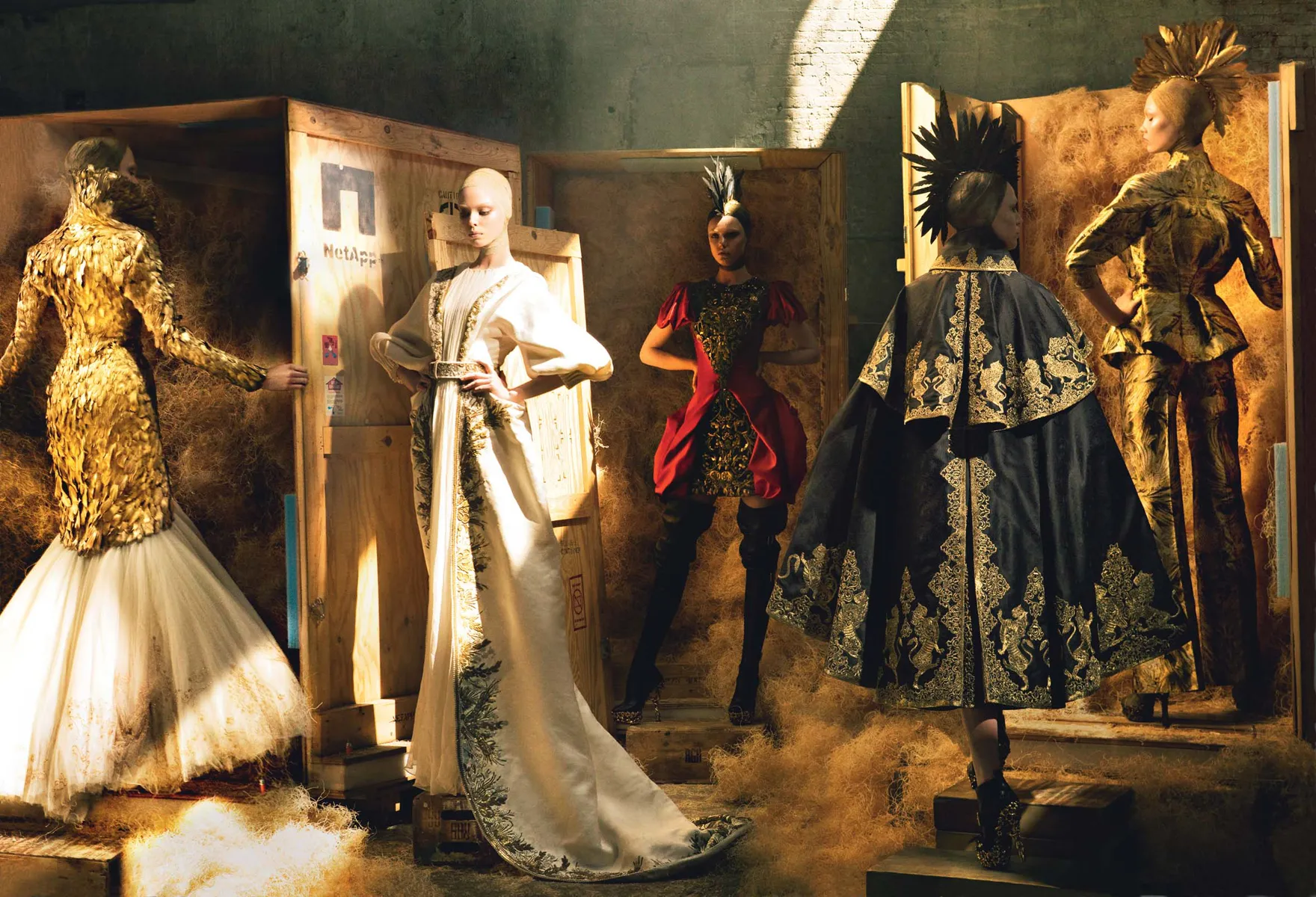 Boutique o desfile de Alexander McQueen